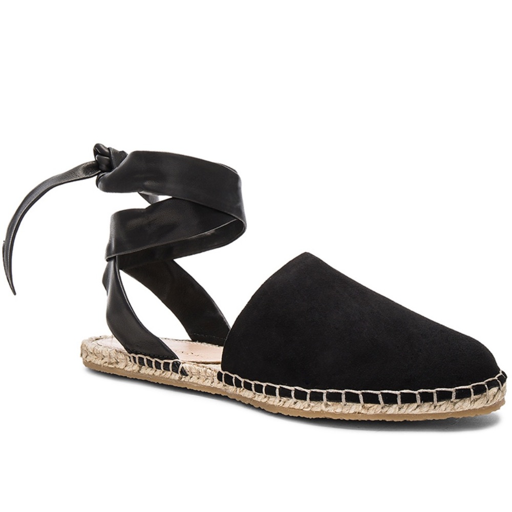 LOEFFLER RANDALL Heloise Black Suede Espadrilles